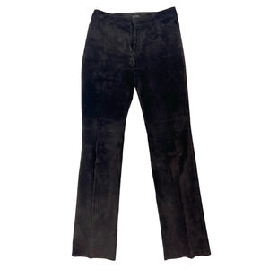 y2K Brown Suede Low Rise Straight Bootcut Leg Pants Size 6 Tall